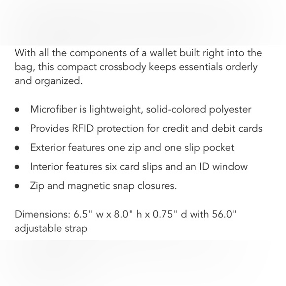 Vera Bradley Microfiber Mini Hipster Crossbody - Picture 13 of 13